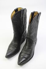 SANCHO Western Boots Cowboy Boots Genuine Leather Black Sz 42 for sale  Shipping to South Africa