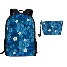 Usado, Organizador de bolsa cosmética feminina de couro ecológico estampado com flores com mochila 2 peças comprar usado  Enviando para Brazil