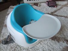 Usado, Assento múltiplo Bumbo Baby 3 em 1 com bandeja (reforço de cadeira alta no chão) azul/branco comprar usado  Enviando para Brazil