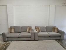 Grey beige sofas for sale  PETERBOROUGH