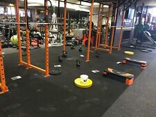 10MM THICK RUBBER GYM FLOORING MAT LIFT PLATFORM COMMERCIAL ALL SIZES !! usato  Spedire a Italy
