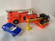 Camión de bomberos de plástico vintage camión de volteo caja de arena lote de autos década de 1980 segunda mano  Embacar hacia Argentina