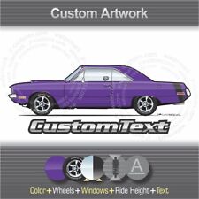 Custom 70 1970 1971 71 72 1972 Dodge Dart Swinger 340 V8 arte especial para camiseta comprar usado  Enviando para Brazil