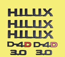For Hilux 2005-2015 Badge Set of 7 Pieces HILUX/D4D/3.0/Black Or Chrome Emblem for sale  Shipping to South Africa