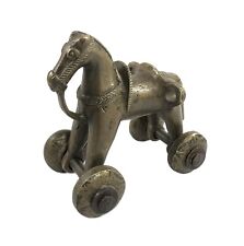 Antique Traditional Brass Toy Horse With Wheels – Solid Brass Horse Idol G7-1088 for sale  Shipping to South Africa
