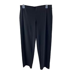 Usado, Calça Eileen Fisher lavável elástica crepe cintura alta perna reta grande preta comprar usado  Enviando para Brazil