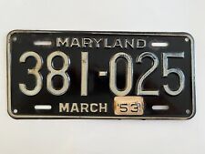 1953 maryland license for sale  Poughkeepsie