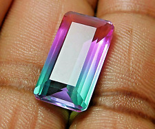 11.50 ct  Beautiful AAA+++ Watermelon Tourmaline Emerald Cut Loose Gemstone for sale  Shipping to South Africa