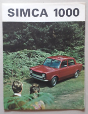 Simca 1000 brochure for sale  BOURNE