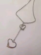 9ct White Gold Love Heart Pendant Necklace 20". R99, used for sale  Shipping to South Africa