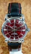 Antiguo reloj de pulsera suizo vintage roamer ST96 17 joyas esfera roja viento manual para hombre segunda mano  Embacar hacia Argentina