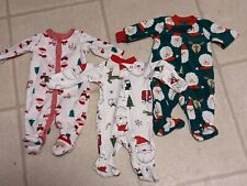 Carter's sleepers 1 Piece Babies first Christmas Colorful Warm Size NB, used for sale  Shipping to South Africa