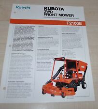 Kubota Diesel Kosiarka przednia F2100 2WD Ciągnik Japońska broszura Broszura Broszura na sprzedaż  PL