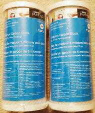 DOIS 10 x 4,5 filtro de água bloco de carbono casa inteira tipo cartucho azul com danos, usado comprar usado  Enviando para Brazil