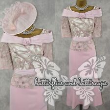 COUTURE CLUB and BIBA Size 16 Pink Dress Hatinator Mother of the Bride Outfit for sale  Shipping to South Africa
