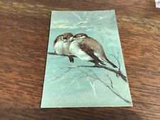 Sparrows embossed postcard for sale  TRURO