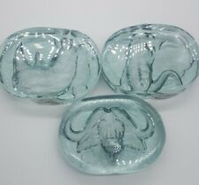 Set of 3 Ngwenya Recycled Handmade Art Glass Paperweights Rhinoceros Elephant  for sale  Shipping to South Africa