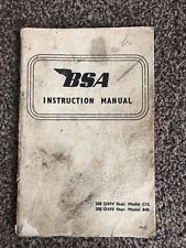 Vintage bsa instruction for sale  MEXBOROUGH