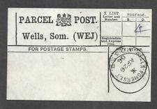 GB 1906 Wells Som. Recibo postal de encomendas + CDS comprar usado  Enviando para Brazil