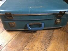 Vintage suitcase blue for sale  BEDFORD