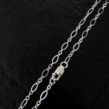 Collar de cadena ovalada larga y corta plata esterlina de 36 pulgadas 2,5x4,5 mm, C57, usado segunda mano  Embacar hacia Argentina