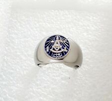 BLUE & SILVER STAINLESS STEEL PAST MASTER RINGS /MASONIC RINGS / SIZE 8.25 for sale  Brunswick