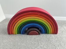 Montesorri Grimm's Large Rainbow Stacking Wooden Toy for sale  Shipping to South Africa