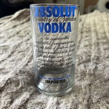 Jarrón botella de vidrio de licor de vodka Absolut hecho a mano - Tarro con punta de barra - Vaso para beber segunda mano  Embacar hacia Argentina