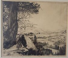 Branson Stevenson Etching-North Fork Country, Sun River, Montana-1935 for sale  Shipping to South Africa