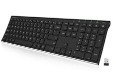 Teclado inalámbrico Arteck 2.4G acero inoxidable y teclado de tamaño completo negro ultra delgado  segunda mano  Embacar hacia Argentina