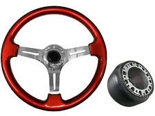 Red chrome steering for sale  PETERBOROUGH