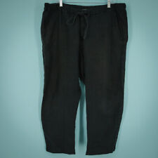 Black Ficus Size XL Pants Black Pull On Stretch Waist Loose Relaxed Lagenlook  for sale  Shipping to South Africa