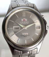 Relógio vintage automático ORIENT Tristar CRYSTAL mostrador cinza comprar usado  Enviando para Brazil