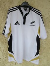 Maillot rugby NEW ZEALAND ALL BLACKS 2009 ADIDAS alternative shirt blanc rare L, usado segunda mano  Embacar hacia Argentina