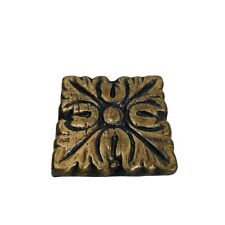 Telha de parede 2" x 2" metal bronze resina flor deco inserção acento - Lote de 6 peças comprar usado  Enviando para Brazil