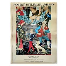 Robert Stemmler Winery Sonoma County Pinot Noir pôster vintage assinado 18” x 24” comprar usado  Enviando para Brazil