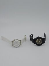 Lote 2 peças relógios femininos CASIO BABY-G analógico digital preto branco funciona muito bem, usado comprar usado  Enviando para Brazil