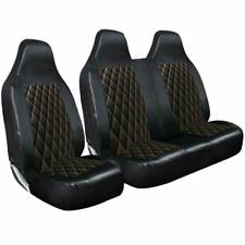 FOR RENAULT TRAFIC ALL YEARS - PREMIUM BLACK QUILTED LEATHER VAN SEAT COVERS 2+1 for sale  Shipping to South Africa