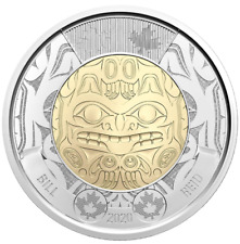 NEW! 2020 BILL REID Haida Grizzly Toonie $2 NOColor Canada Coin fromSpecial Roll na sprzedaż  Wysyłka do Poland