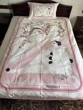 VINTAGE PIERROT SINGLE DUVET COVER WITH 2 PILLOWCASES SET, used for sale  Shipping to South Africa
