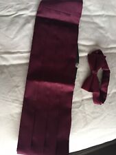 Mens burgundy cummerbund for sale  LANCASTER