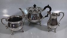 Silver Plated Tea Set Atkins Brothers Footed Tea pot Sugar Bowl Milk Jug for sale  Shipping to South Africa