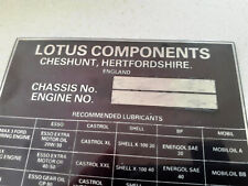 Lotus chassis plate for sale  Shipping to Ireland