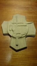 WOOD HAND CARVED AGNUS DEI WALL CRUCIFIX CROSS JESUS CHRIST SCULPTURE FIGURE for sale  Shipping to South Africa