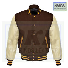 letterman jacket leather sleeve for sale  DERBY
