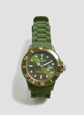 Reloj de cuarzo de silicona original Madison New York Candy Time en verde ejército, usado segunda mano  Embacar hacia Argentina