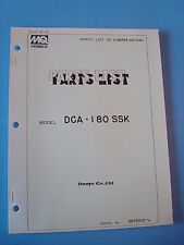 Used, MQ Power Denyo C0. Generator  DCA-180SSK  Parts List Manual s/n 3675302 for sale  Shipping to Canada
