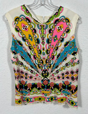Vintage 1960s Mr Dino Top Womens Medium Sleeveless *Damaged Holes Spotting for sale  Shipping to South Africa