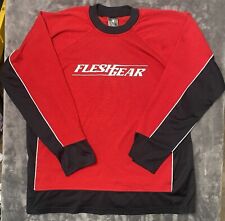 Vintage 90s Fleshgear Motorcross Shirt Men's Red Skate Style Long Sleeve USA Y2K for sale  Shipping to South Africa