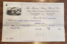 MARION STEAM SHOVEL - Mt. Jewett Kinzua & Riterville Railroad 1905 Graphic Bill for sale  Shipping to South Africa
